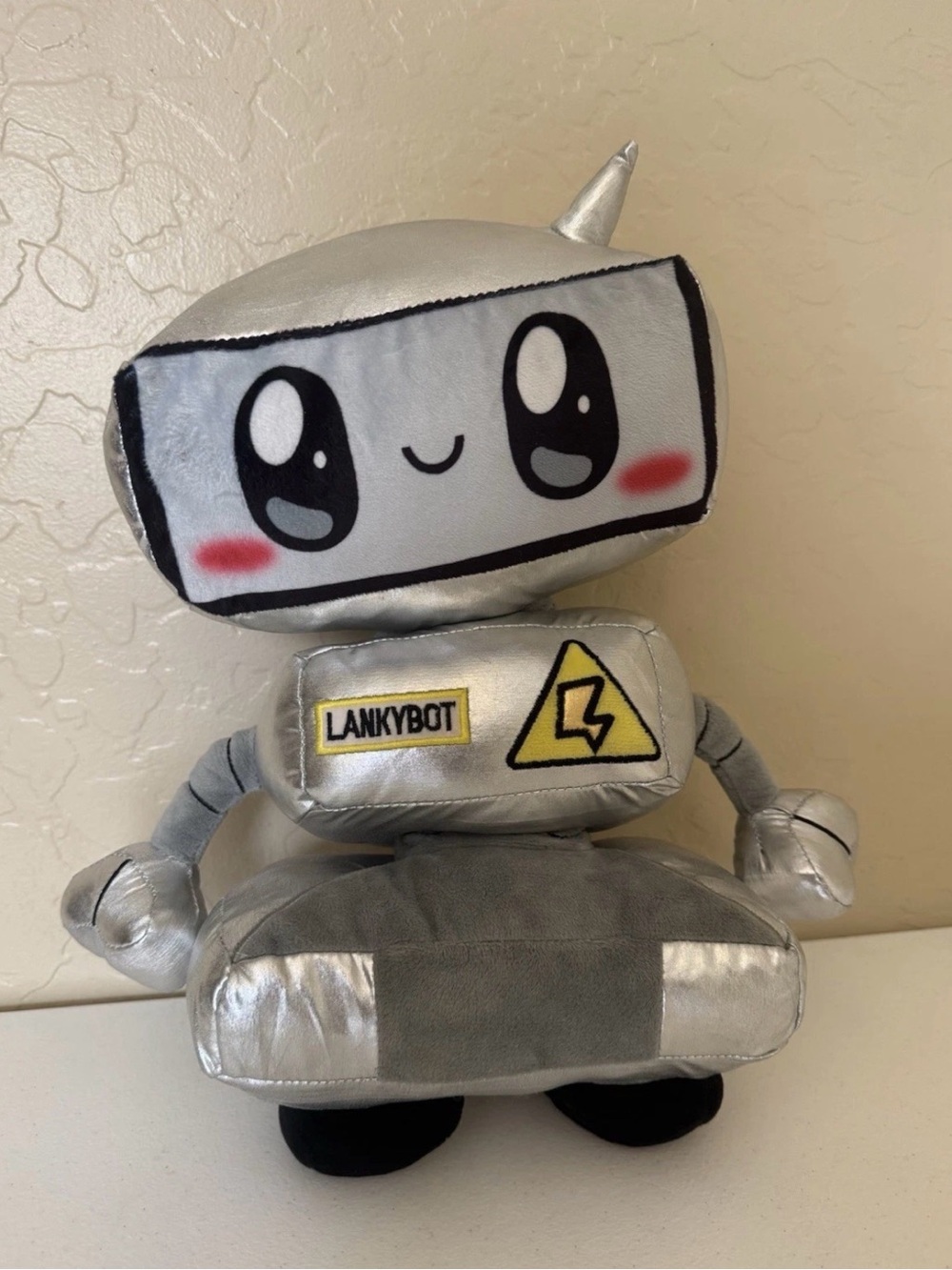 LankyBot Silver Robot Plush Toy - LankyBot